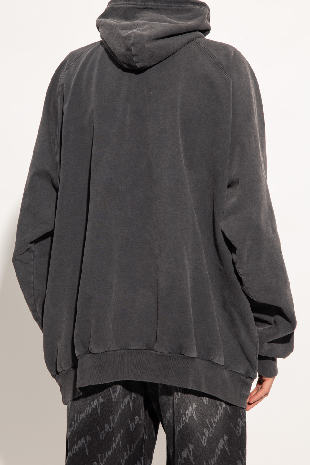 パーカー・フーディ Balenciaga Dark Grey Cotton Oversize Sweatshirt BALENCIAGA Patch Logo Oversize Hoodie cotton gray L Used | eBay